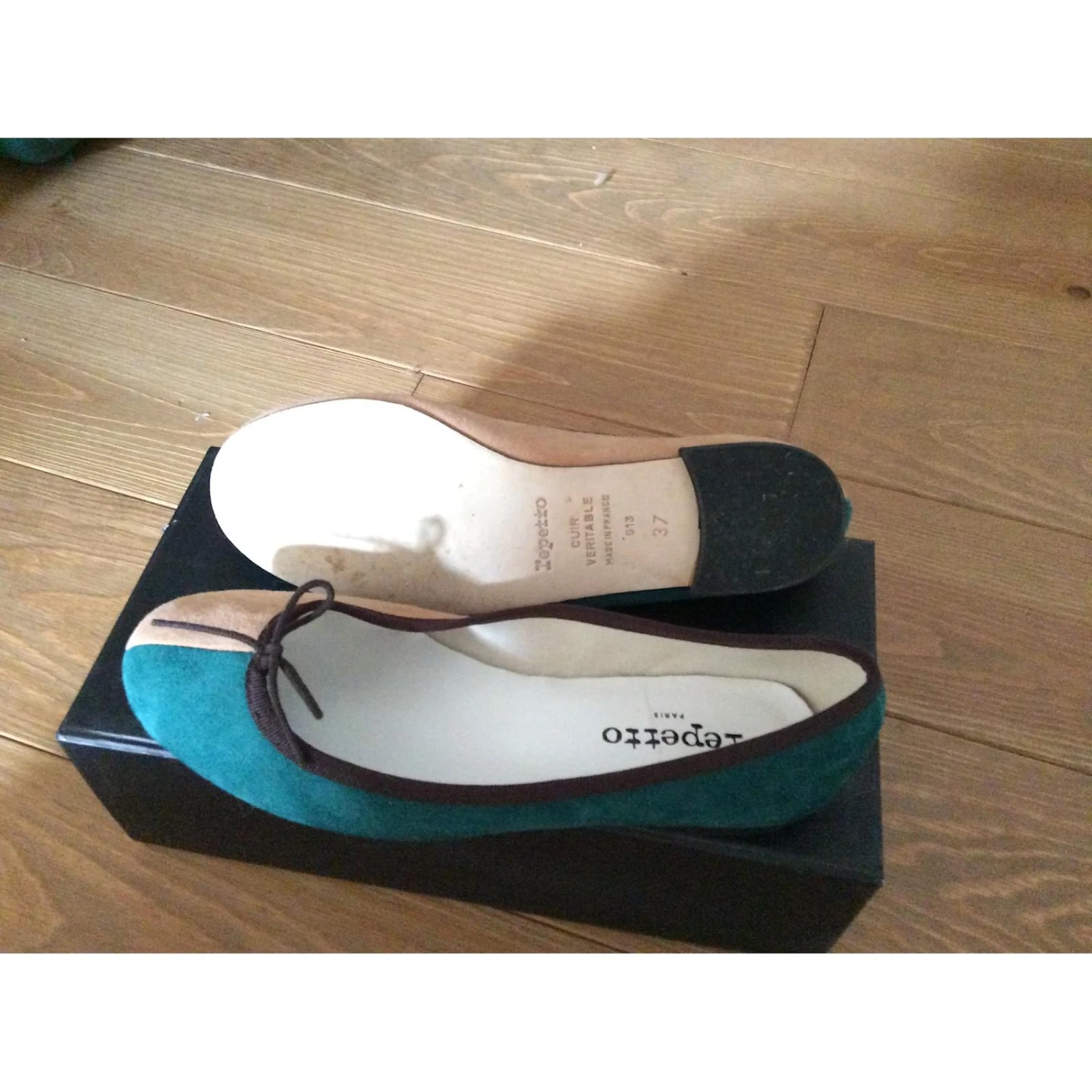 Repetto BB Bicolores Vert 5 Repetto BB Bicolores Vert – Image 3