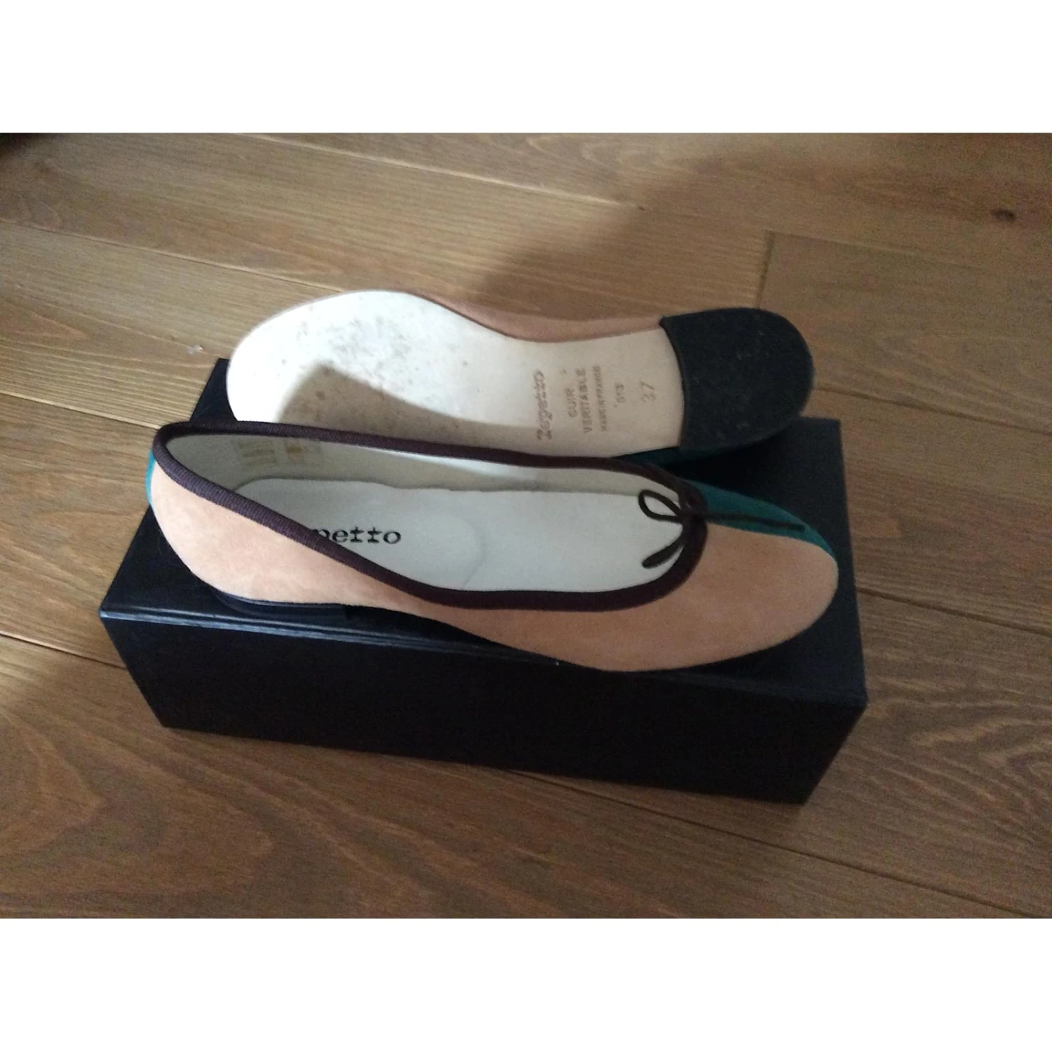 Repetto BB Bicolores Vert 6 Repetto BB Bicolores Vert – Image 4