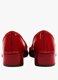 Repetto CAMILLE - Ballerines à Talons En Cuir De Veau | Rouge -Repetto Soldes Boutique 2267951