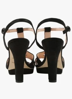 Repetto BIKINI - Sandales Hautes à Talons En Cuir | Noir -Repetto Soldes Boutique 2268156