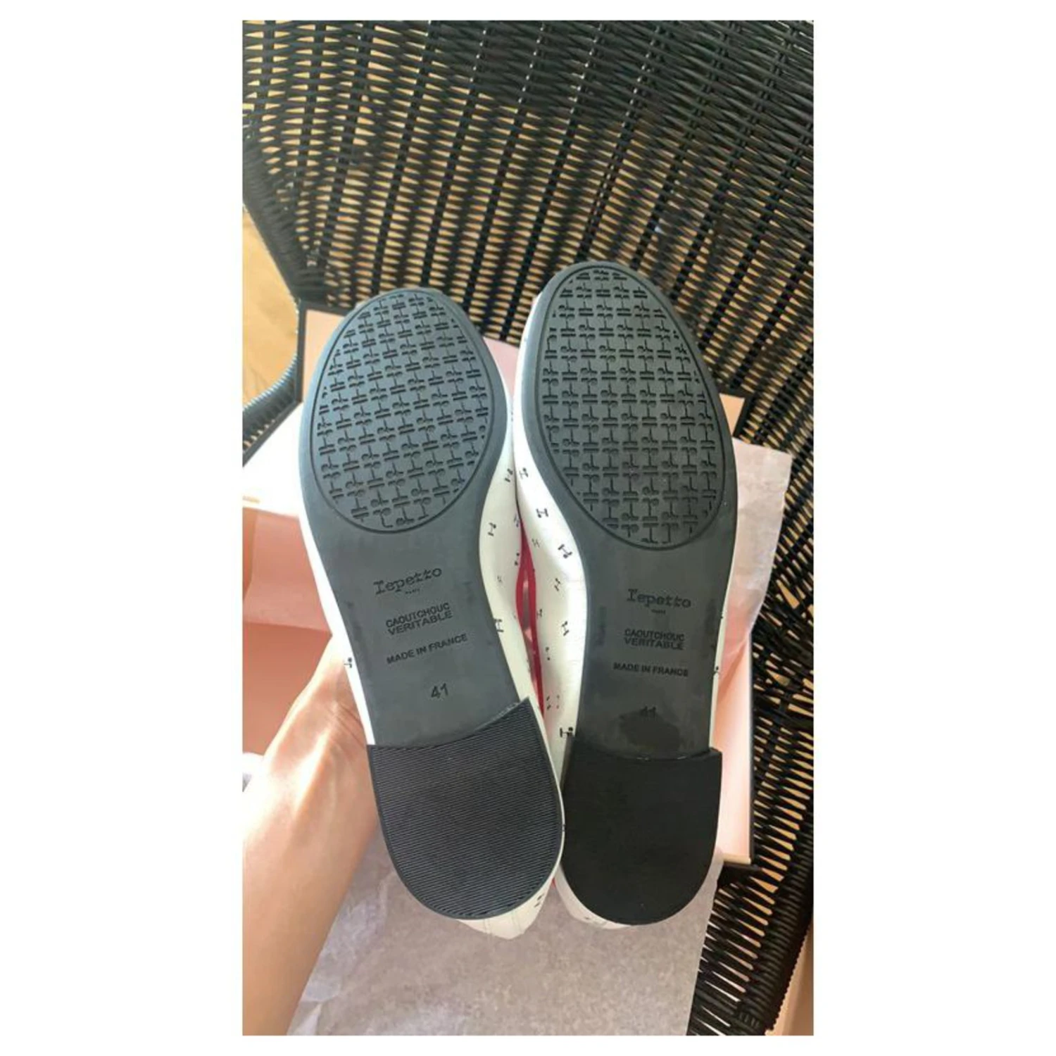 Ballerines Repetto Lili Noir Blanc Rouge 4 Ballerines Repetto Lili Noir Blanc Rouge – Image 2