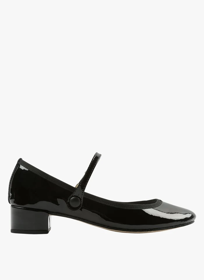 Repetto ROSE - Babies à Talons En Cuir Rose | Noir 2 Repetto ROSE - Babies à Talons En Cuir Rose | Noir