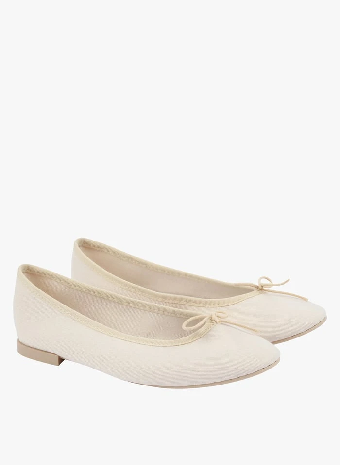 Repetto BAL VEGAN - Ballerines Bout Rond En Coton | Beige 4 Repetto BAL VEGAN - Ballerines Bout Rond En Coton | Beige – Image 2