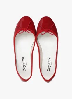 Repetto CENDRILLON - Ballerines Vernies En Cuir De Veau | Rouge -Repetto Soldes Boutique 2901420