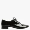 Repetto CHARLOT - Richelieu En Cuir Vernis | Noir -Repetto Soldes Boutique 2956253