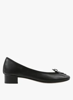 Repetto CAMILLE - Ballerines à Petits Talons En Cuir De Veau | Noir