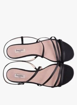 Repetto SAMOA - Sandales Plates En Cuir | Noir -Repetto Soldes Boutique 3140827