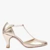 Repetto BAYA - Salomés En Cuir Métallisés | Doré -Repetto Soldes Boutique 3359008