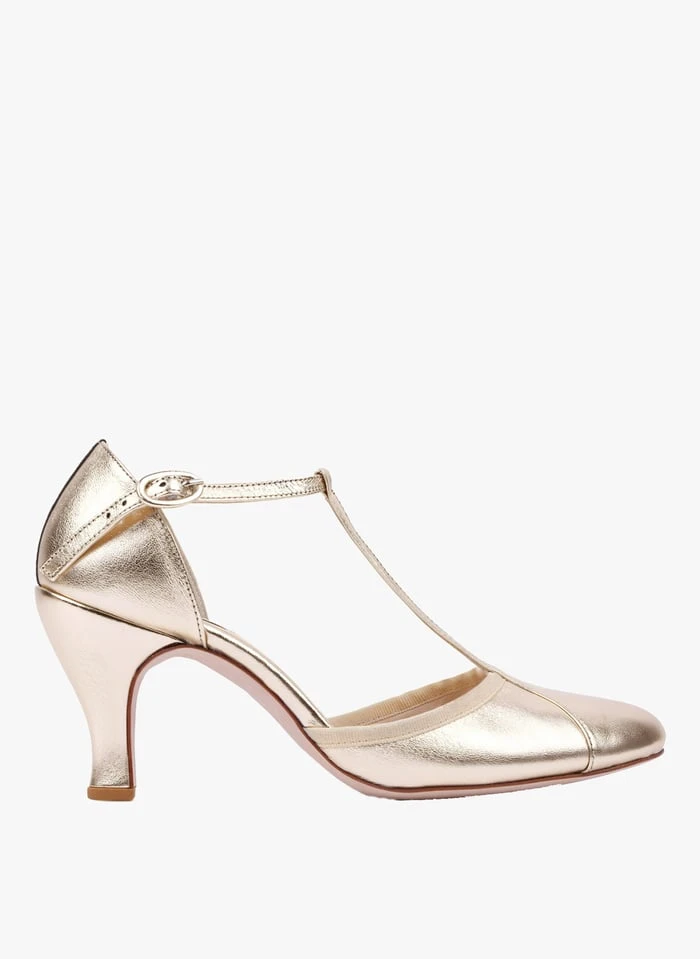 Repetto BAYA - Salomés En Cuir Métallisés | Doré 3 Repetto BAYA - Salomés En Cuir Métallisés | Doré