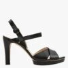 Repetto TIMY - Sandales à Talons En Cuir | Noir -Repetto Soldes Boutique 3670522