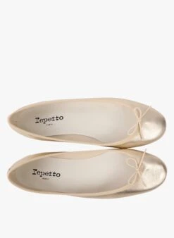Repetto CAMILLE - Ballerines à Talon En Cuir | Doré -Repetto Soldes Boutique 3734885