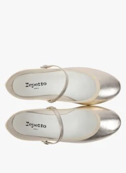 Repetto LIO - Ballerines En Cuir Métallisé | Doré -Repetto Soldes Boutique 3783525
