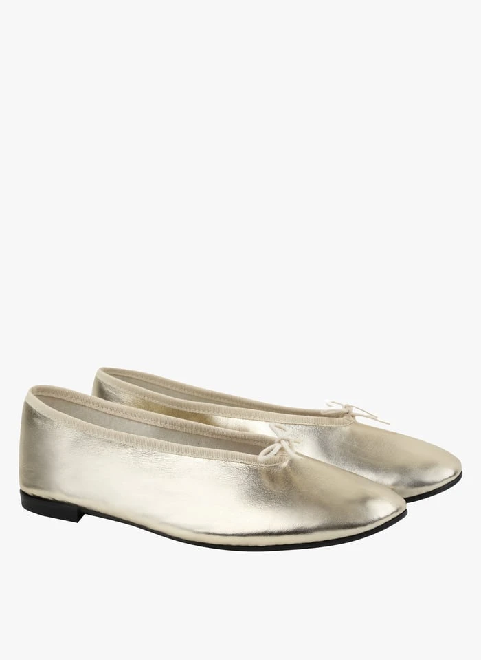 Repetto LILOU - Ballerines En Cuir Métallisé | Doré 4 Repetto LILOU - Ballerines En Cuir Métallisé | Doré – Image 2