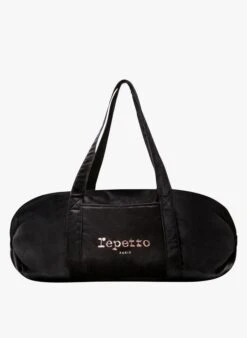 Repetto Sac Polochon Porté Main Logo Imprimé | Noir