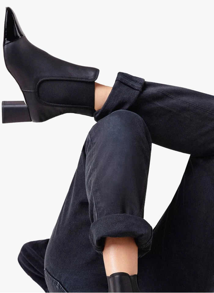 Repetto MELISSA - Bottines à Talon En Cuir | Noir 5 Repetto MELISSA - Bottines à Talon En Cuir | Noir – Image 3