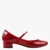 Repetto ROSE - Babies à Talons En Cuir Verni | Rouge -Repetto Soldes Boutique 3999650