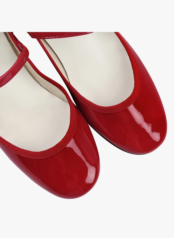 Repetto ROSE - Babies à Talons En Cuir Verni | Rouge 5 Repetto ROSE - Babies à Talons En Cuir Verni | Rouge – Image 3