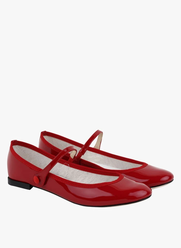 Repetto LIO - Babies En Cuir Verni | Rouge 4 Repetto LIO - Babies En Cuir Verni | Rouge – Image 2