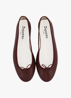 Repetto Ballerines En Cuir De Veau | Rouge -Repetto Soldes Boutique 3999657
