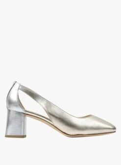 Repetto TERRY - Escarpins à Talon En Cuir Métallisé | Argent