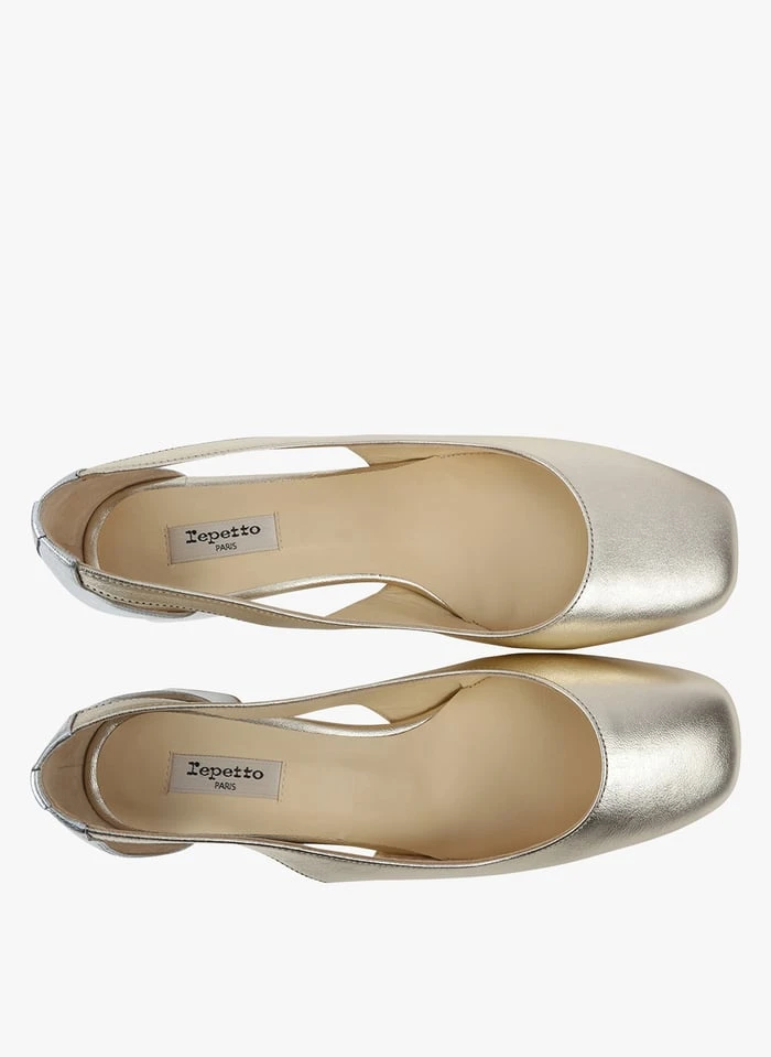 Repetto TERRY - Escarpins à Talon En Cuir Métallisé | Argent 5 Repetto TERRY - Escarpins à Talon En Cuir Métallisé | Argent – Image 3