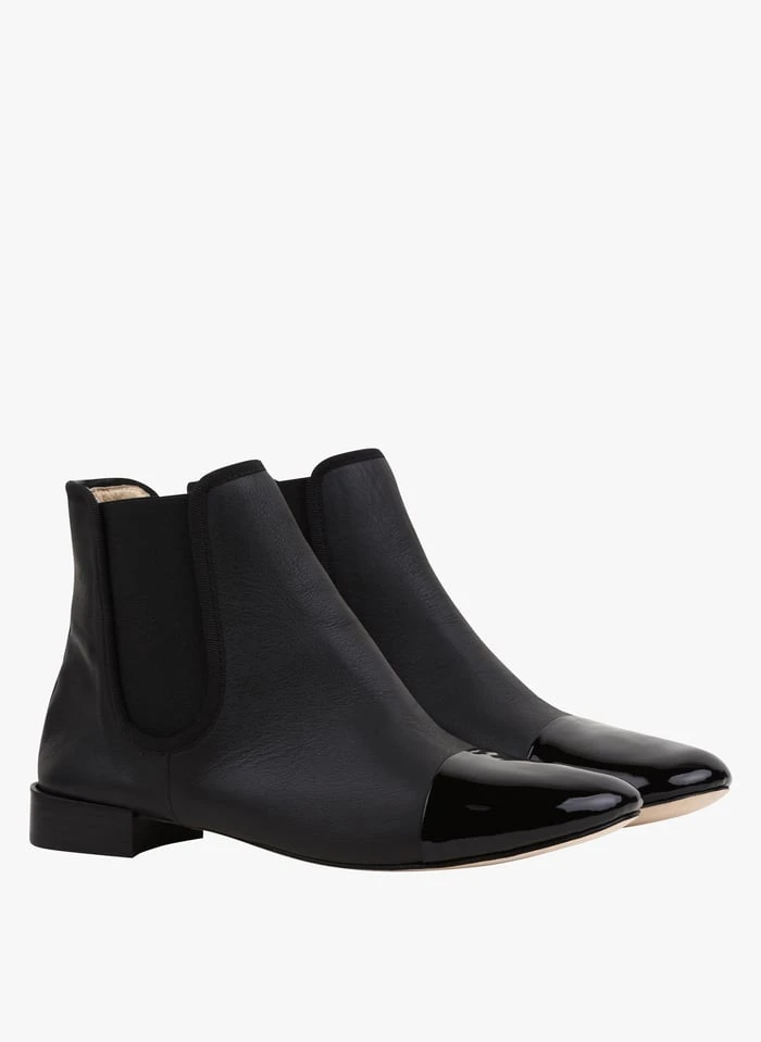 Repetto ELORA - Bottines Plates En Cuir | Noir 4 Repetto ELORA - Bottines Plates En Cuir | Noir – Image 2