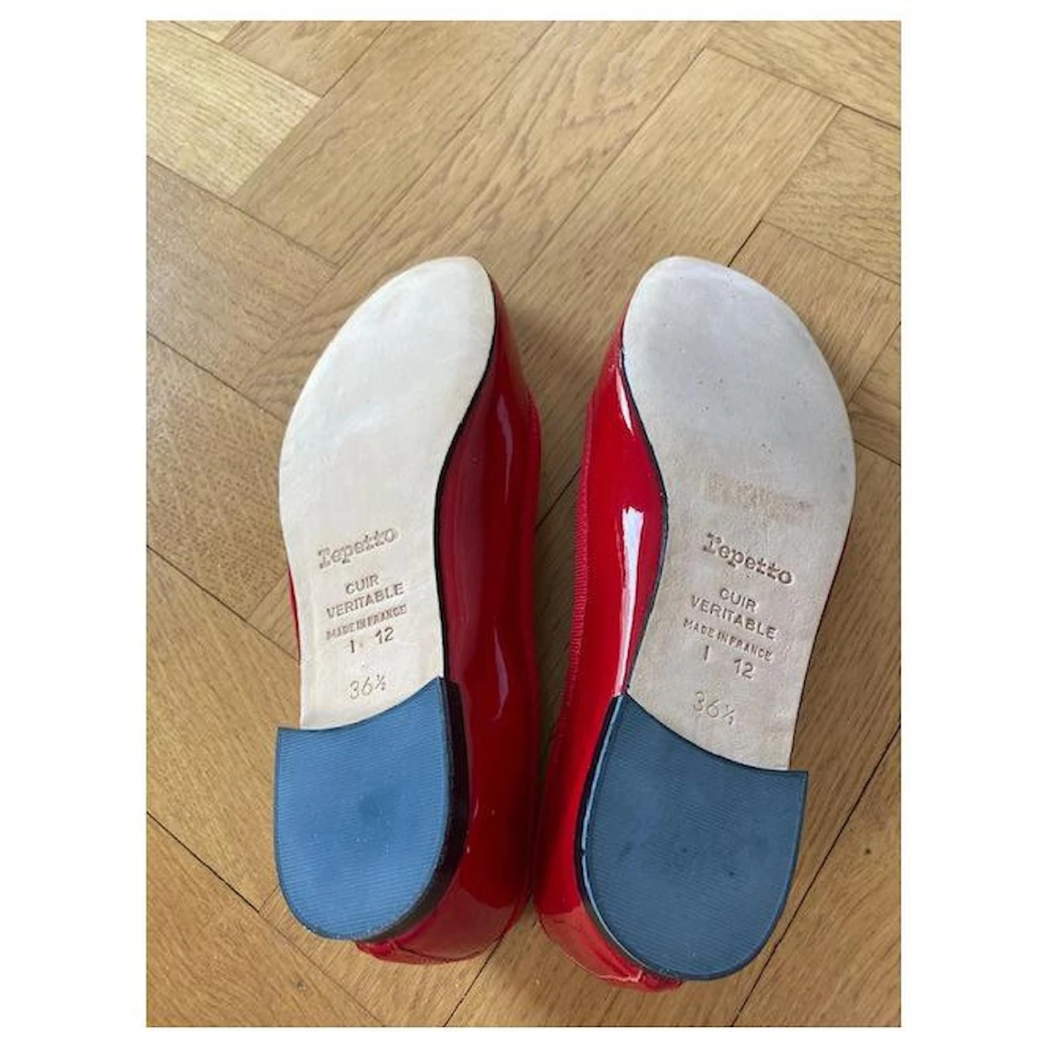 Ballerines REPETTO Neuves En Cuir Vernis Rouge Flamme 4 Ballerines REPETTO Neuves En Cuir Vernis Rouge Flamme – Image 2
