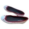 Ballerines Repetto Lili Noir Blanc Rouge -Repetto Soldes Boutique ballerines repetto lili cuir noir